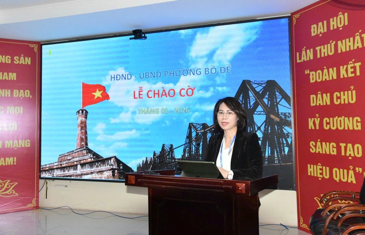 Lễ sinh hoạt dưới cờ tháng 1/2026 cơ quan Đảng ủy và Cơ quan HĐND-UBND phường Bồ Đề- Ảnh 3.