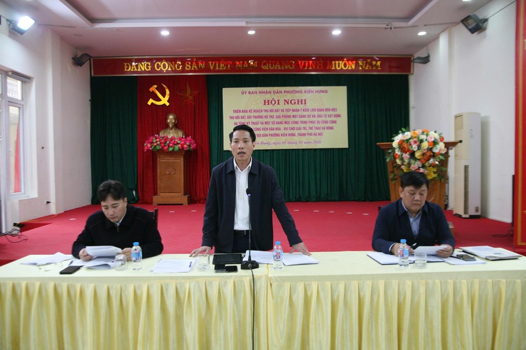 Phường Kiến Hưng triển khai Kế hoạch thu hồi đất và tiếp nhận ý kiến liên quan đến việc thu hồi đất, BTHT, GPMB dự án Khu công viên văn hóa - vui chơi giải trí, thể thao Hà Đông trên địa bàn phường Kiến Hưng, thành phô Hà Nội- Ảnh 2.