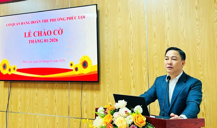 Lễ sinh hoạt dưới cờ tháng 01/2026 cơ quan Đảng, đoàn thể Phường- Ảnh 2.