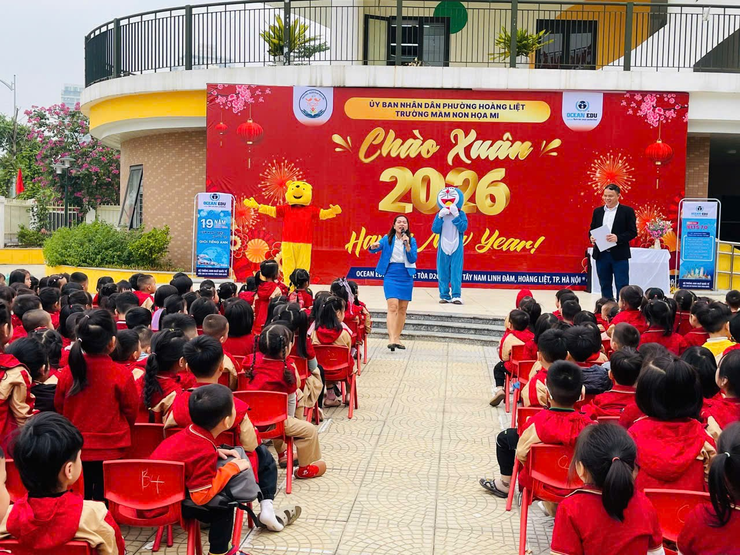 Trường Mầm non Họa Mi tổ chức chương trình “Chào năm mới 2026” -ngập tràn niềm vui và sắc màu tuổi thơ- Ảnh 2.