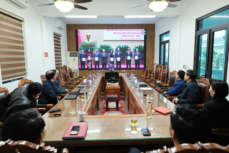 Lãnh đạo xã Quảng Bị dự Hội nghị trực tuyến tổng kết hoạt động của Đoàn Đại biểu Quốc hội, HĐND thành phố Hà Nội- Ảnh 3.