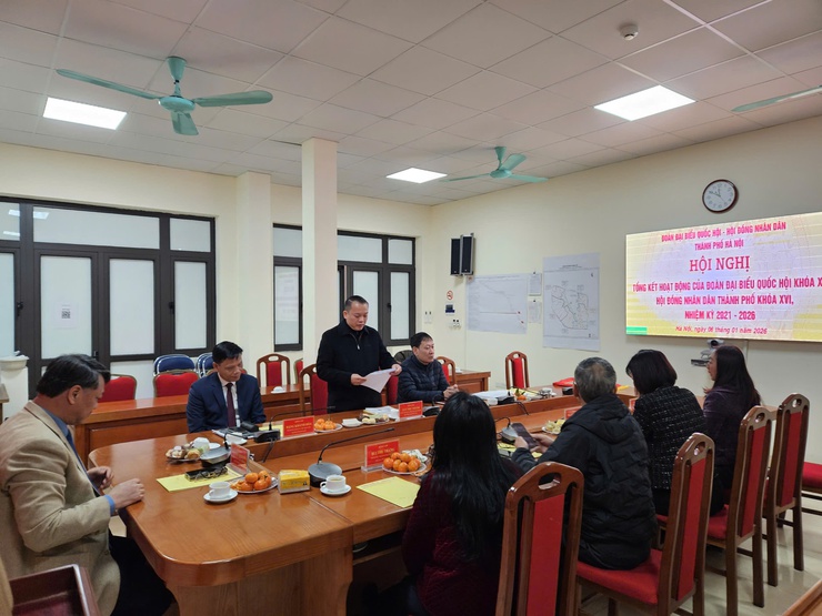 Hội nghị tổng kết hoạt động nhiệm kỳ của Đoàn đại biểu Quốc hội Khoá XV Thành phố và HĐND Thành phố nhiệm kỳ 2021 - 2026- Ảnh 2.