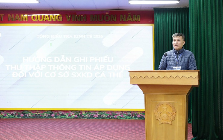 HỘI NGHỊ TẬP HUẤN CÔNG TÁC TỔNG ĐIỀU TRA KINH TẾ NĂM 2026- Ảnh 4.