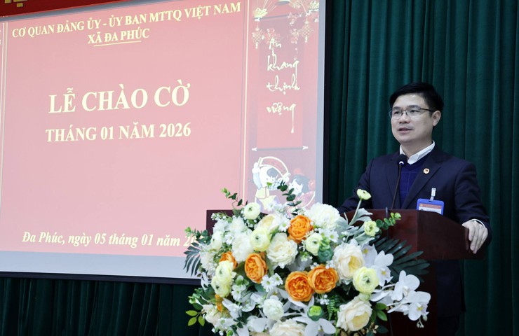 XÃ ĐA PHÚC - LỄ CHÀO CỜ ĐẦU NĂM 2026- Ảnh 3.