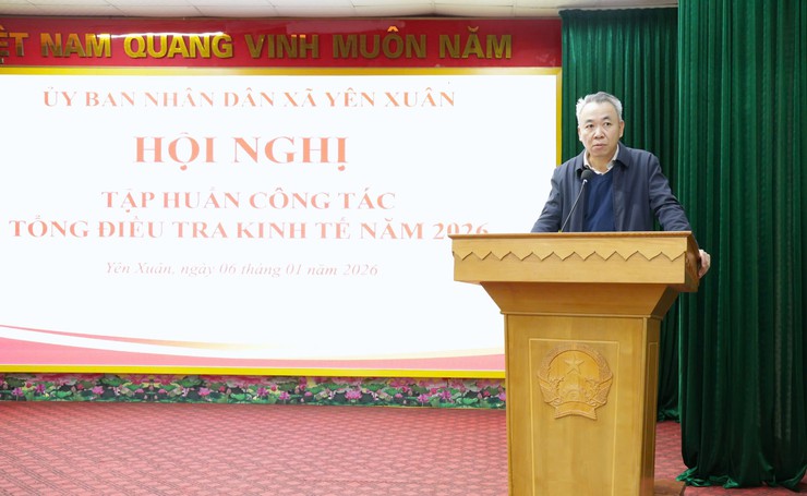 HỘI NGHỊ TẬP HUẤN CÔNG TÁC TỔNG ĐIỀU TRA KINH TẾ NĂM 2026- Ảnh 3.