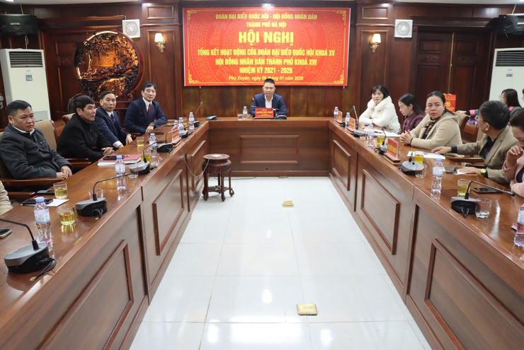 Hội nghị tổng kết hoạt động của Đoàn ĐBQH, HĐND thành phố Hà Nội nhiệm kỳ 2021 - 2026. - Ảnh 1.