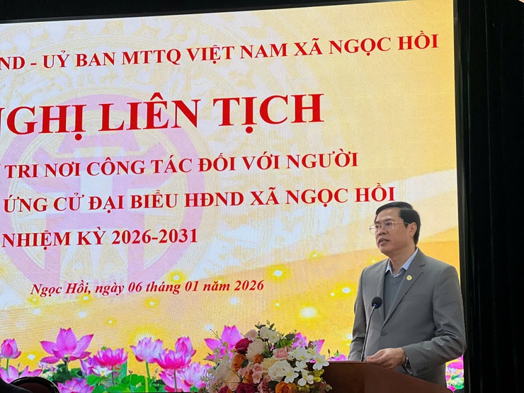 Hội nghị liên tịch giữa Đảng ủy, HĐND, UBND, MTTQ và các tổ chức chính trị – xã hội: Nâng cao trách nhiệm và tính dân chủ trong giới thiệu ứng cử đại biểu HĐND xã Ngọc Hồi- Ảnh 3.