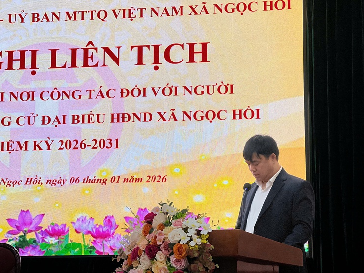 Hội nghị liên tịch giữa Đảng ủy, HĐND, UBND, MTTQ và các tổ chức chính trị – xã hội: Nâng cao trách nhiệm và tính dân chủ trong giới thiệu ứng cử đại biểu HĐND xã Ngọc Hồi- Ảnh 2.