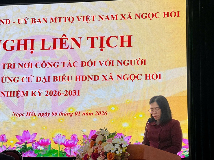 Hội nghị liên tịch giữa Đảng ủy, HĐND, UBND, MTTQ và các tổ chức chính trị – xã hội: Nâng cao trách nhiệm và tính dân chủ trong giới thiệu ứng cử đại biểu HĐND xã Ngọc Hồi- Ảnh 5.
