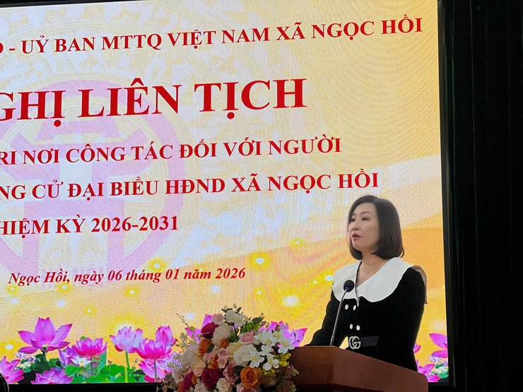 Hội nghị liên tịch giữa Đảng ủy, HĐND, UBND, MTTQ và các tổ chức chính trị – xã hội: Nâng cao trách nhiệm và tính dân chủ trong giới thiệu ứng cử đại biểu HĐND xã Ngọc Hồi- Ảnh 7.