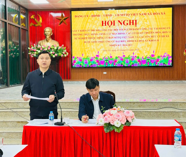 Xã Hòa Xá tổ chức hội nghị lấy ý kiến cử tri nơi công tác đối với người ứng cử đại biểu HĐND xã nhiệm kỳ 2026–2031- Ảnh 3.