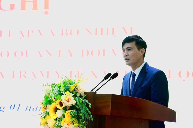 Hội nghị trao Quyết định thành lập và bổ nhiệm các chức danh lãnh đạo quản lý đối với: Trung tâm Dịch vụ Tổng hợp và Trạm Y tế xã Thiên Lộc- Ảnh 6.