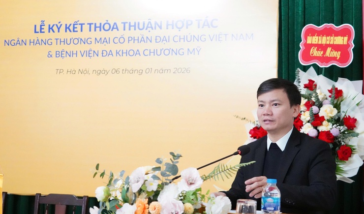 Lễ ký kết thỏa thuận hợp tác giữa Ngân hàng TMCP Đại Chúng Việt Nam (PVcomBank) và Bệnh viện Đa khoa Chương Mỹ- Ảnh 1.