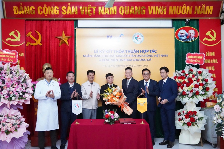 Lễ ký kết thỏa thuận hợp tác giữa Ngân hàng TMCP Đại Chúng Việt Nam (PVcomBank) và Bệnh viện Đa khoa Chương Mỹ- Ảnh 5.