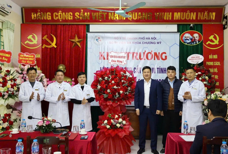 Bệnh viện Đa khoa Chương Mỹ tổ chức lễ khai trương hệ thống chụp cắt lớp vi tính và Trung tâm tiêm chủng vắc-xin- Ảnh 3.