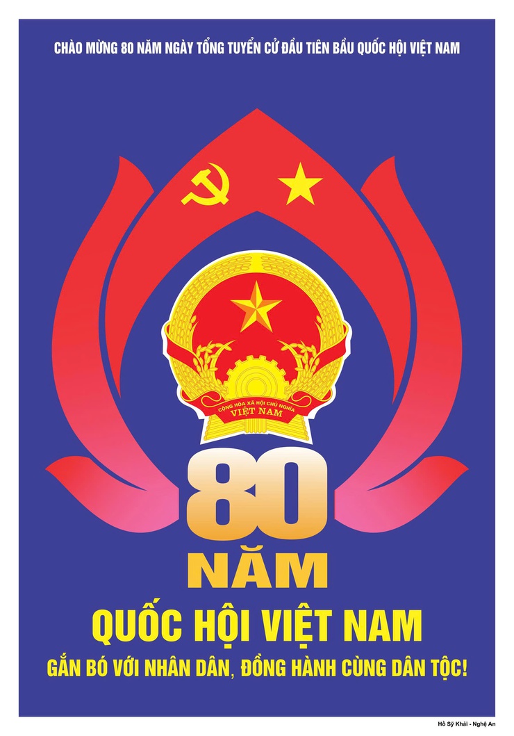 Tuyển tập tranh cổ động kỷ niệm 80 năm Ngày Tổng tuyển cử đầu tiên bầu Quốc hội Việt Nam (06/01/1946 - 06/01/2026)- Ảnh 20.