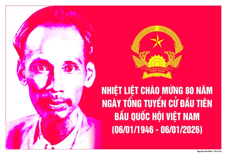 Tuyển tập tranh cổ động kỷ niệm 80 năm Ngày Tổng tuyển cử đầu tiên bầu Quốc hội Việt Nam (06/01/1946 - 06/01/2026)- Ảnh 23.