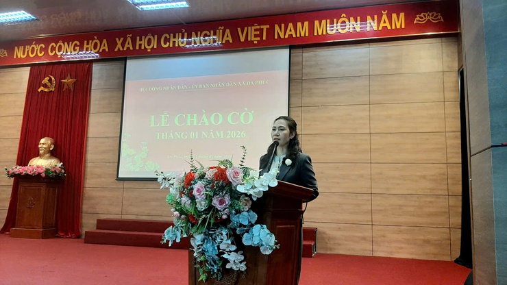 XÃ ĐA PHÚC - LỄ CHÀO CỜ ĐẦU NĂM 2026- Ảnh 4.