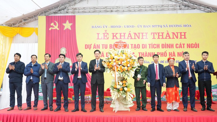 Lễ Khánh thành di tích kiến trúc nghệ thuật cấp Thành phố - Đình Cát Ngòi - Ảnh 1.