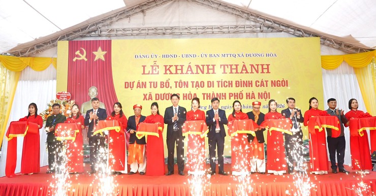 Lễ Khánh thành di tích kiến trúc nghệ thuật cấp Thành phố - Đình Cát Ngòi - Ảnh 6.