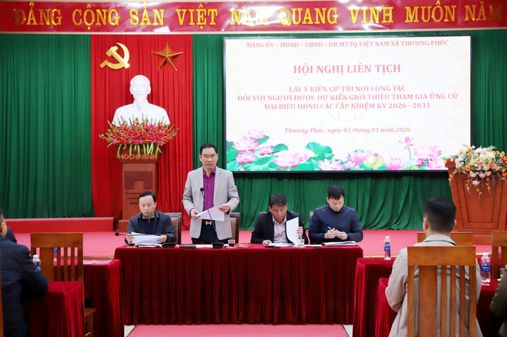 Thượng Phúc lấy ý kiến cử tri nơi công tác đối với người giới thiệu ứng cử đại biểu HĐND, nhiệm kỳ 2026 – 2031- Ảnh 1.