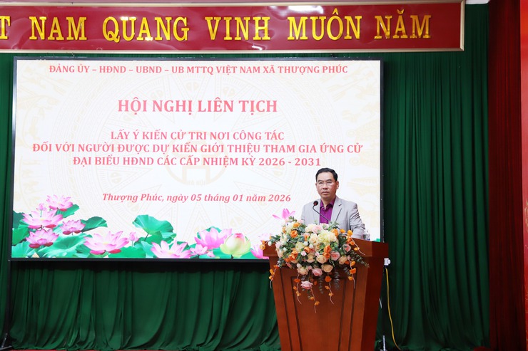Thượng Phúc lấy ý kiến cử tri nơi công tác đối với người giới thiệu ứng cử đại biểu HĐND, nhiệm kỳ 2026 – 2031- Ảnh 2.