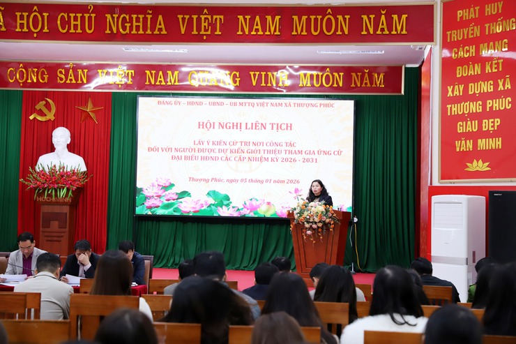 Thượng Phúc lấy ý kiến cử tri nơi công tác đối với người giới thiệu ứng cử đại biểu HĐND, nhiệm kỳ 2026 – 2031- Ảnh 3.