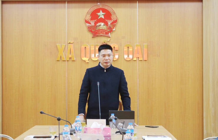 UBND XÃ QUỐC OAI TỔ CHỨC HỘI NGHỊ TIẾP NHẬN, TRAO QUYẾT ĐỊNH TĂNG CƯỜNG VIÊN CHỨC LĨNH VỰC ĐẤT ĐAI- Ảnh 7.