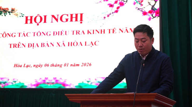 Xã Hòa Lạc tổ chức tập huấn công tác Tổng điều tra Kinh tế năm 2026- Ảnh 3.