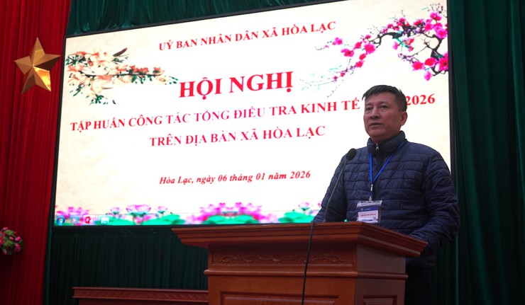 Xã Hòa Lạc tổ chức tập huấn công tác Tổng điều tra Kinh tế năm 2026- Ảnh 2.