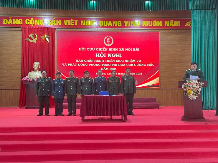 Hội Cựu chiến binh xã Nội Bài triển khai nhiệm vụ và phát động, ký giao ước thi đua phong trào “Cựu chiến binh gương mẫu” năm 2026- Ảnh 2.