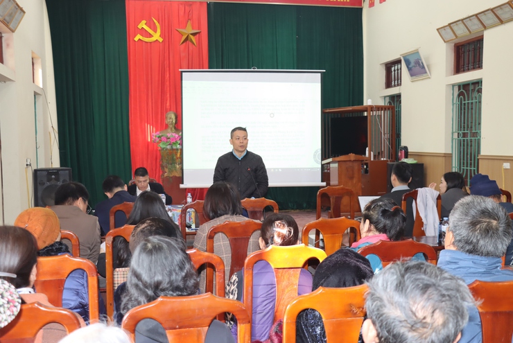 Hội nghị tuyên truyền, vận động nhân dân phối hợp kiểm kê, kiểm đếm phục vụ dự án Cụm công nghiệp làng nghề Nam Tiến- Ảnh 1.