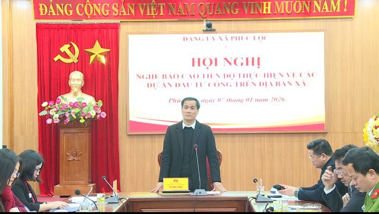 Đảng uỷ xã Phúc Lộc tổ chức hội nghị nghe báo cáo tiến độ thực hiện các dự án đầu tư công trên địa bàn xã- Ảnh 5.