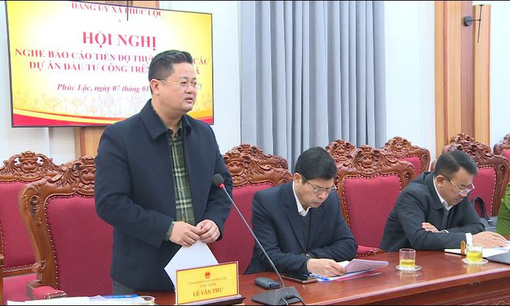 Đảng uỷ xã Phúc Lộc tổ chức hội nghị nghe báo cáo tiến độ thực hiện các dự án đầu tư công trên địa bàn xã- Ảnh 6.