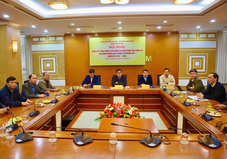 Phường Từ Liêm dự hội nghị tổng kết hoạt động của Đoàn đại biểu Quốc hội và HĐND thành phố Hà Nội nhiệm kỳ 2021-2026- Ảnh 1.