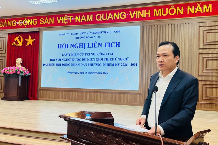 PHƯỜNG ĐÔNG NGẠC LẤY Ý KIẾN CỬ TRI NƠI CÔNG TÁC ĐỐI VỚI NGƯỜI ĐƯỢC GIỚI THIỆU ỨNG CỬ HĐND PHƯỜNG NHIỆM KỲ 2026-2031- Ảnh 6.