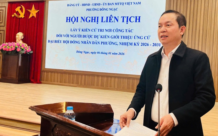 PHƯỜNG ĐÔNG NGẠC LẤY Ý KIẾN CỬ TRI NƠI CÔNG TÁC ĐỐI VỚI NGƯỜI ĐƯỢC GIỚI THIỆU ỨNG CỬ HĐND PHƯỜNG NHIỆM KỲ 2026-2031- Ảnh 3.