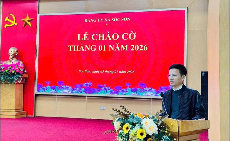 ĐẢNG ỦY-HĐND-UBND-UBMTTQ XÃ SÓC SƠN TỔ CHỨC LỄ CHÀO CỜ THÁNG 01/2026 – MỞ RA MỘT NĂM MỚI VỚI NHIỀU KỲ VỌNG- Ảnh 2.