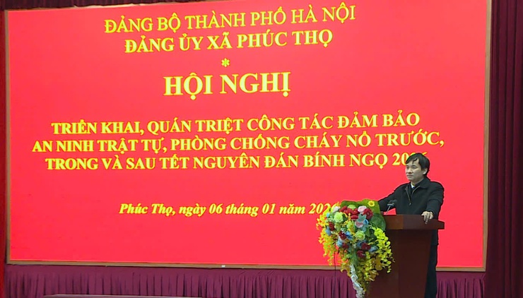 Xã Phúc Thọ quán triệt, triển khai công tác bảo đảm ANTT và phòng, chống cháy nổ dịp Tết Nguyên đán Bính Ngọ 2026- Ảnh 1.