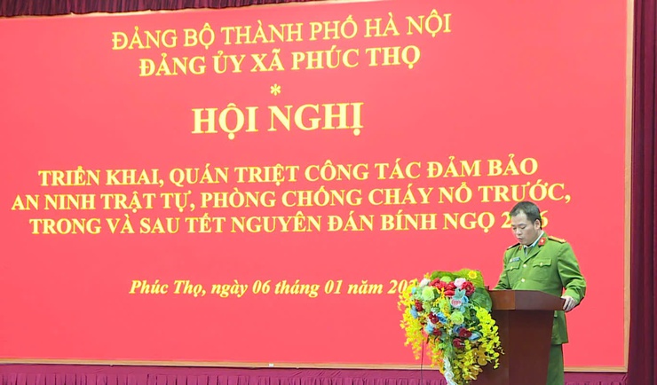 Xã Phúc Thọ quán triệt, triển khai công tác bảo đảm ANTT và phòng, chống cháy nổ dịp Tết Nguyên đán Bính Ngọ 2026- Ảnh 3.