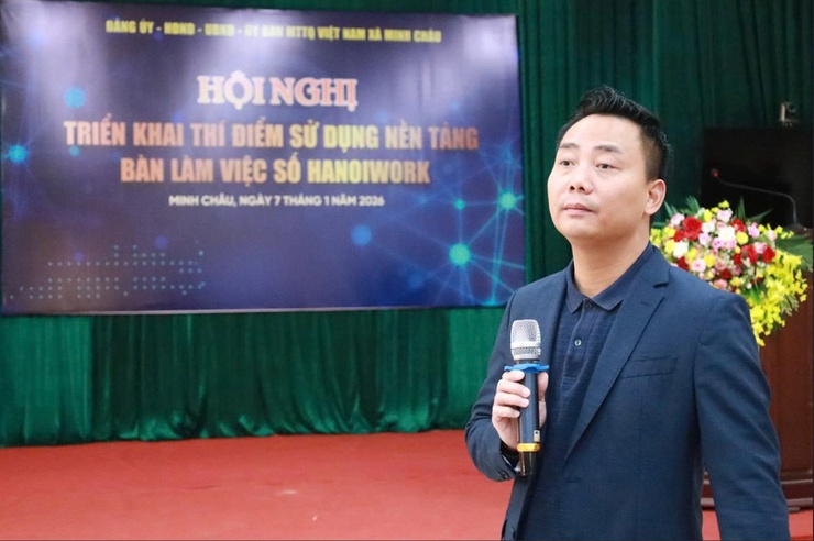 Minh Châu triển khai thí điểm "Bàn làm việc số HanoiWork" – thống nhất một kênh trao đổi công vụ an toàn, minh bạch- Ảnh 5.