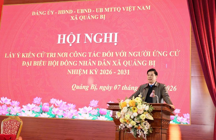 Xã Quảng Bị tổ chức Hội nghị lấy ý kiến cử tri nơi công tác đối với người được các cơ quan giới thiệu ứng cử đại biểu HĐND xã nhiệm kỳ 2026 - 2031- Ảnh 4.