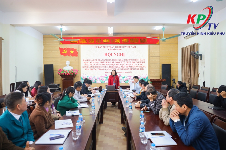 UB MTTQ xã Kiều Phú đã tổ chức Hội nghị tổng kết hoạt động năm 2025, triển khai chương trình phối hơp hành động năm 2026.- Ảnh 1.