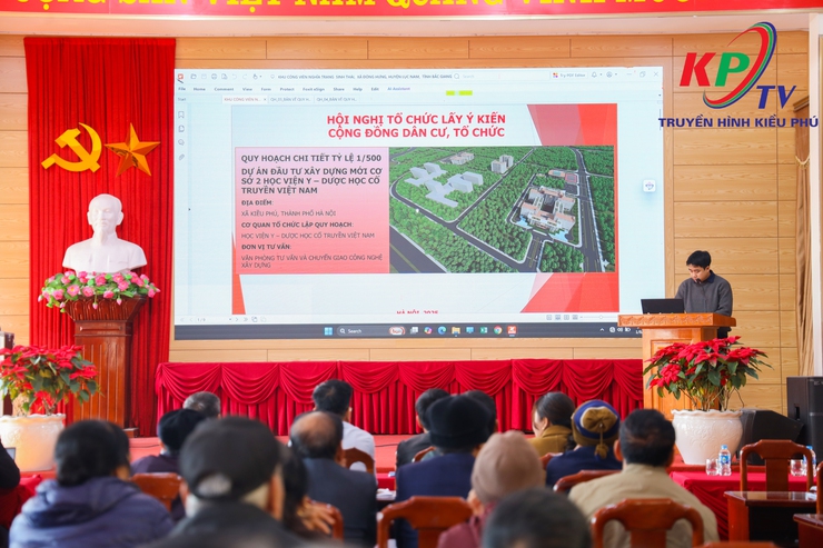 UBND xã Kiều Phú tổ chức hội nghị lấy ý kiến cộng đồng dân cư về Quy hoạch chi tiết tỷ lệ 1/500 Dự án xây dựng cơ sở 2 Học viện Y- Dược học cổ truyền Việt Nam- Ảnh 3.