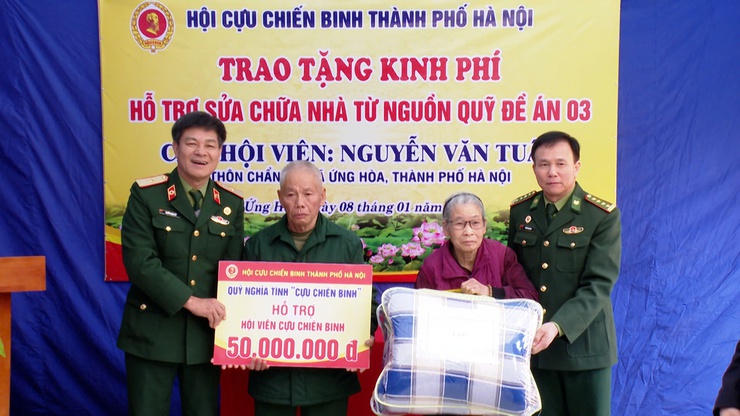 HỘI CỰU CHIẾN BINH XÃ ỨNG HÒA KHÁNH THÀNH, BÀN GIAO KINH PHÍ HỖ TRỢ SỬA NHÀ “CỰU CHIẾN BINH”- Ảnh 1.