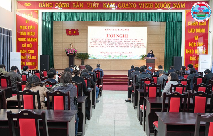 Đảng ủy xã Hưng Đạo tổ chức Hội nghị Quán triệt quy định về công tác cán bộ- Ảnh 2.