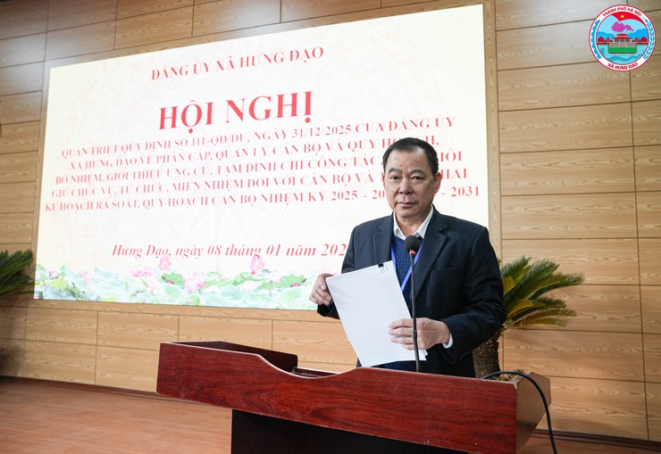 Đảng ủy xã Hưng Đạo tổ chức Hội nghị Quán triệt quy định về công tác cán bộ- Ảnh 4.