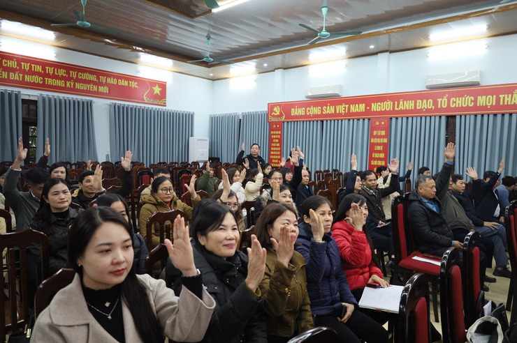 Đảng ủy xã Cổ Đô tổ chức hội nghị Ban chấp hành Đảng bộ mở rộng .- Ảnh 2.