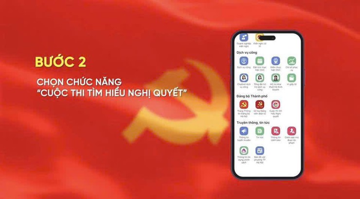 HƯỚNG DẪN VÀO THI TRỰC TUYẾN CUỘC THI TÌM HIỂU NGHỊ QUYẾT ĐẠI HỘI ĐẠI BIỂU ĐẢNG BỘ THÀNH PHỐ HÀ NỘI.- Ảnh 2.