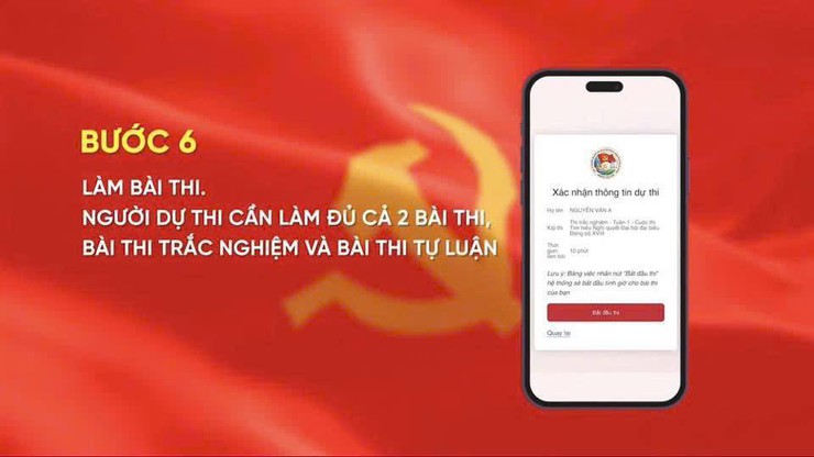 HƯỚNG DẪN VÀO THI TRỰC TUYẾN CUỘC THI TÌM HIỂU NGHỊ QUYẾT ĐẠI HỘI ĐẠI BIỂU ĐẢNG BỘ THÀNH PHỐ HÀ NỘI.- Ảnh 6.
